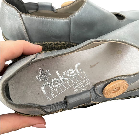 Rieker Daisy 64 Slip-on Comfort Shoes Light Blue Women's 38 EU - Picture 7 of 8